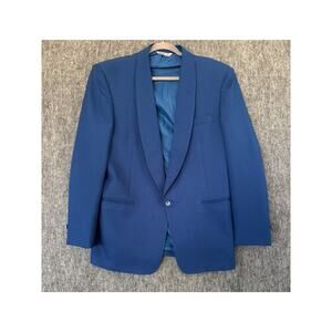 Miami Vice by After Six Vintage Men's Blue Single Button Blazer- 40R- USA- EUC